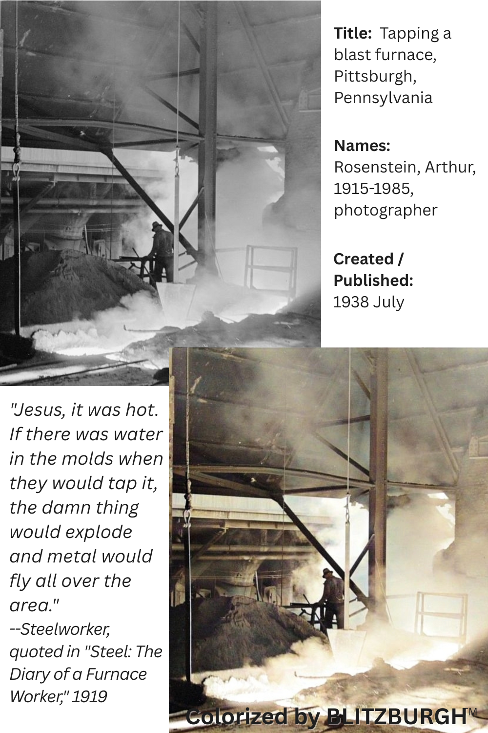 Tapping a Blast Furnace Pittsburgh