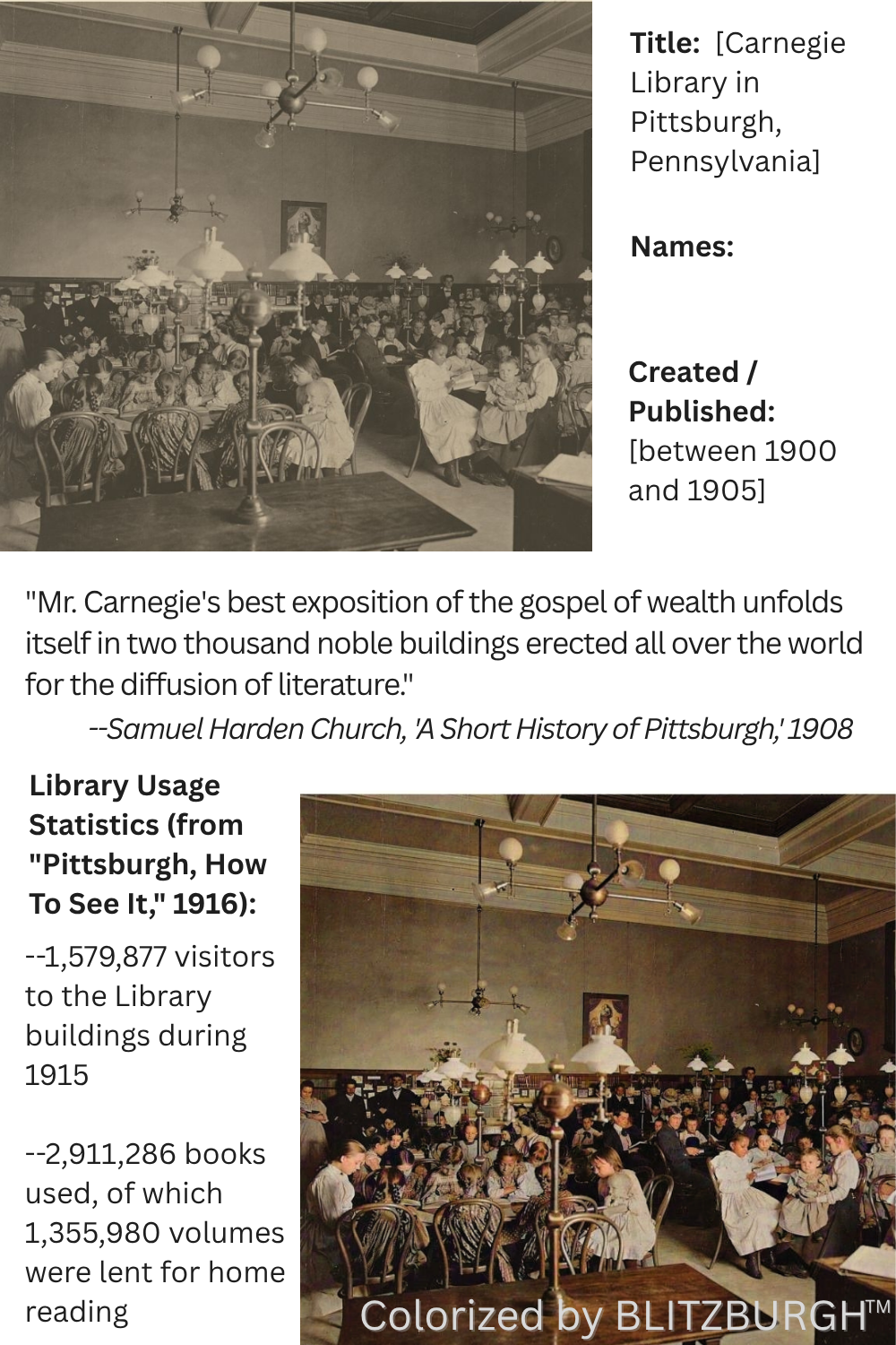 Carnegie Library Pittsburgh 1900s