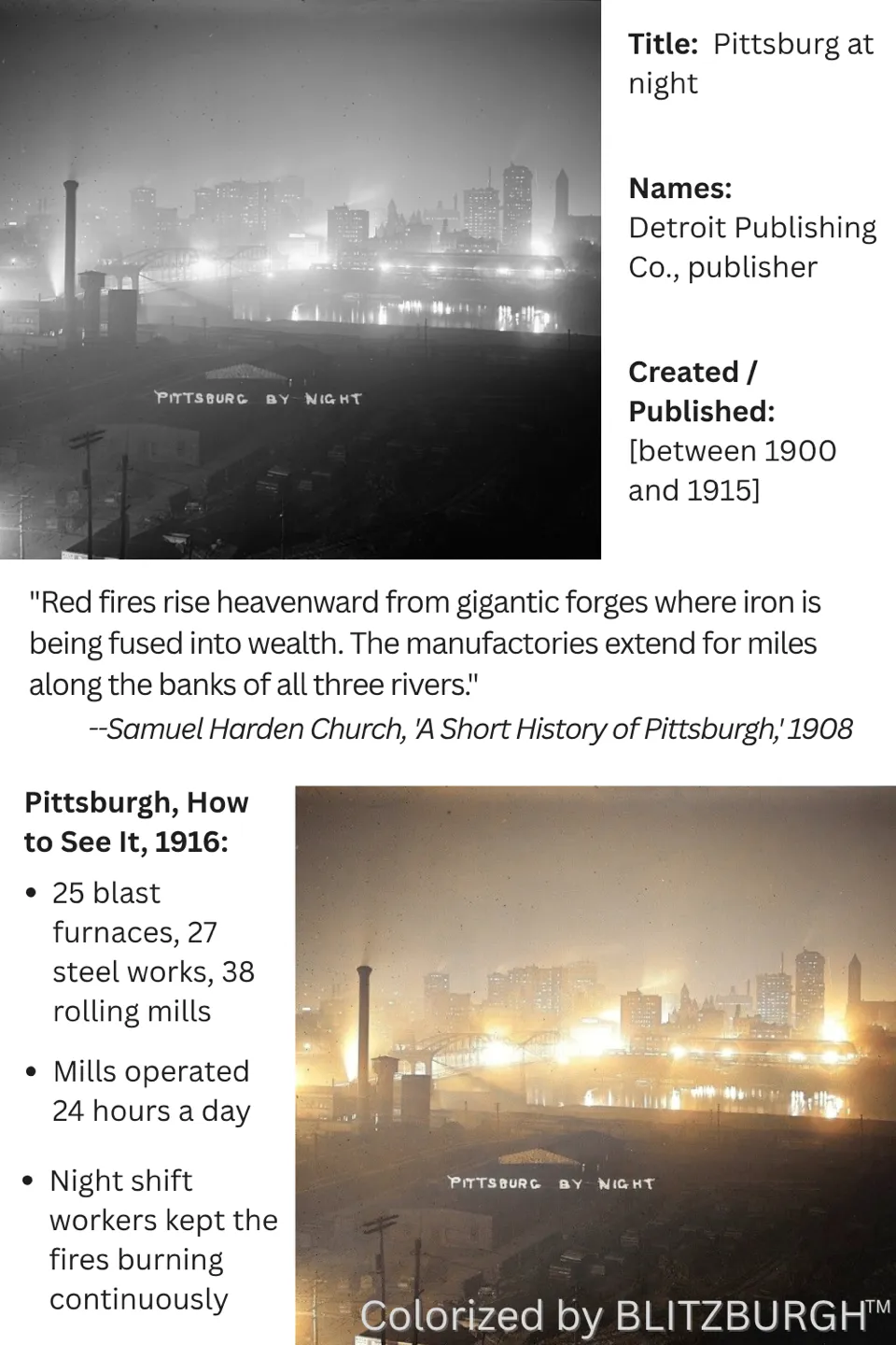Pittsburgh at Night - Industrial Power